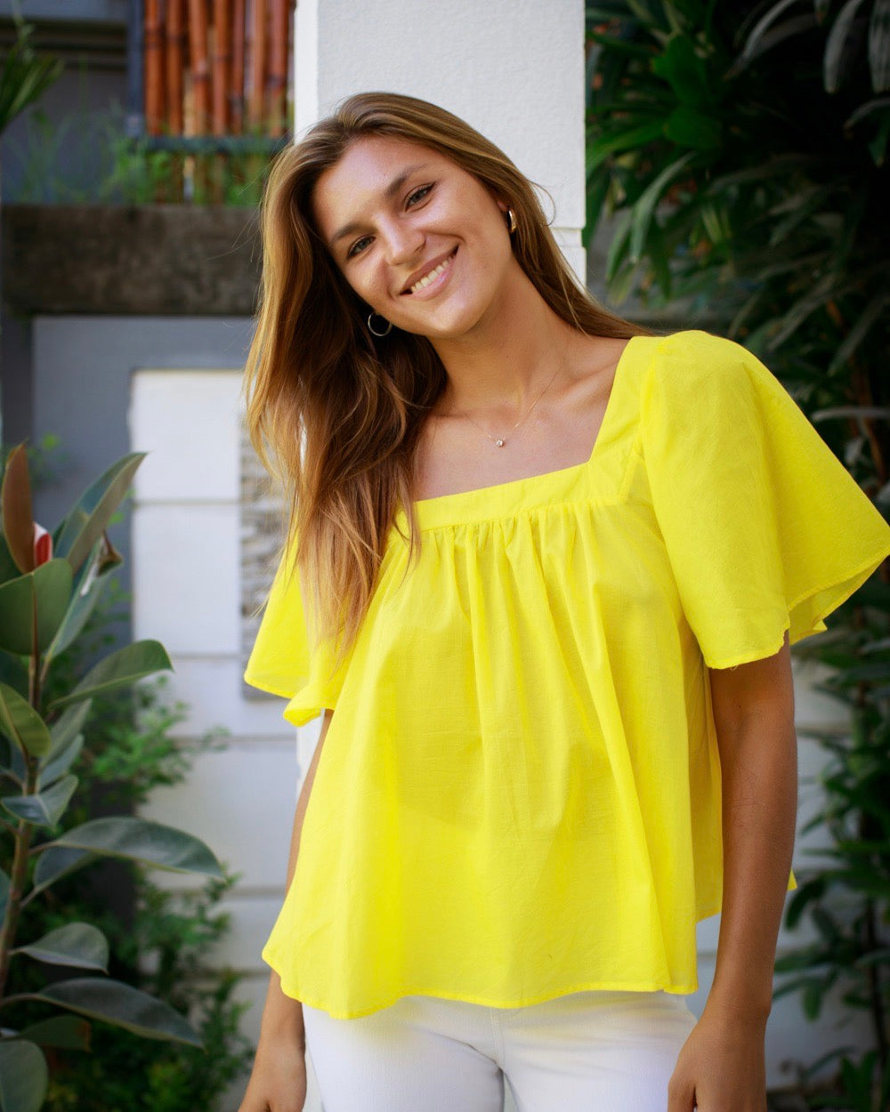 Gigi Top - Yellow Cotton