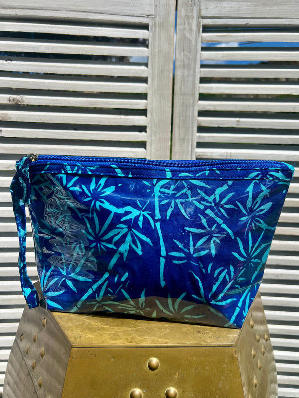 Cobalt Batik Cosmetic Pouch