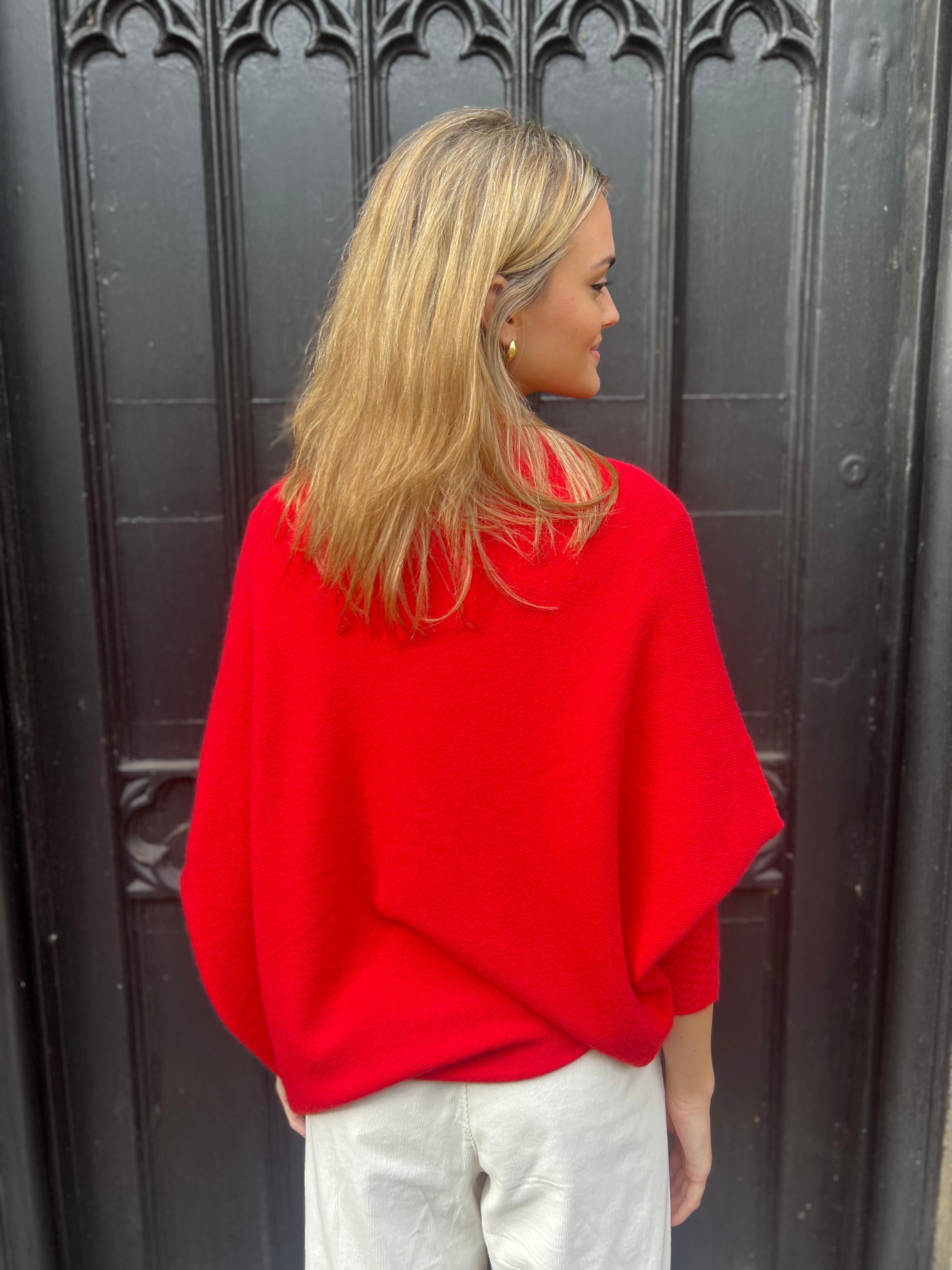 Maud Oversized Knit - Red