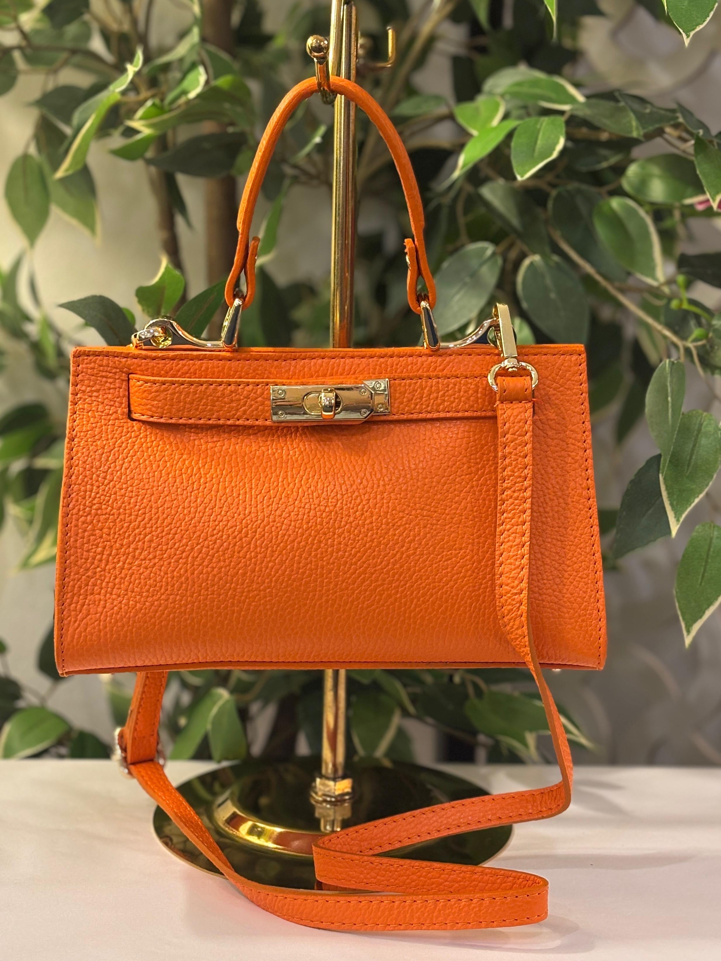 Lipari Leather Bag - Orange