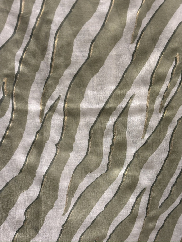 Khaki and gold zebra scarf