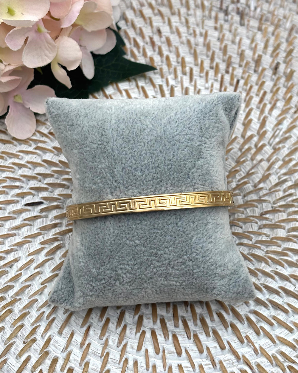 Paris Bangle - Greek Key