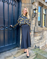 Janiale Satin Skirt - Black