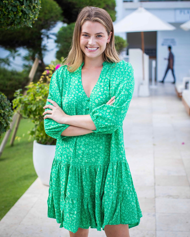 Kora Dress - Green Petal