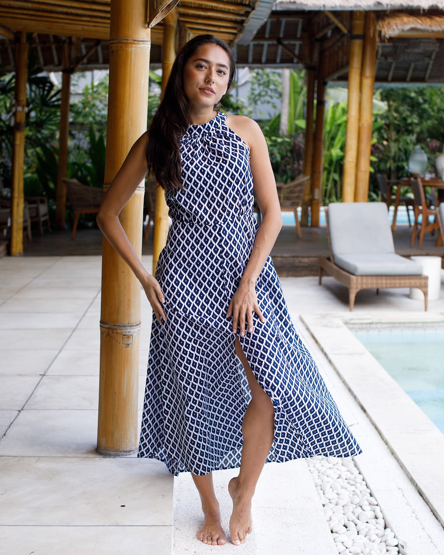Metis Navy Trellis Cotton