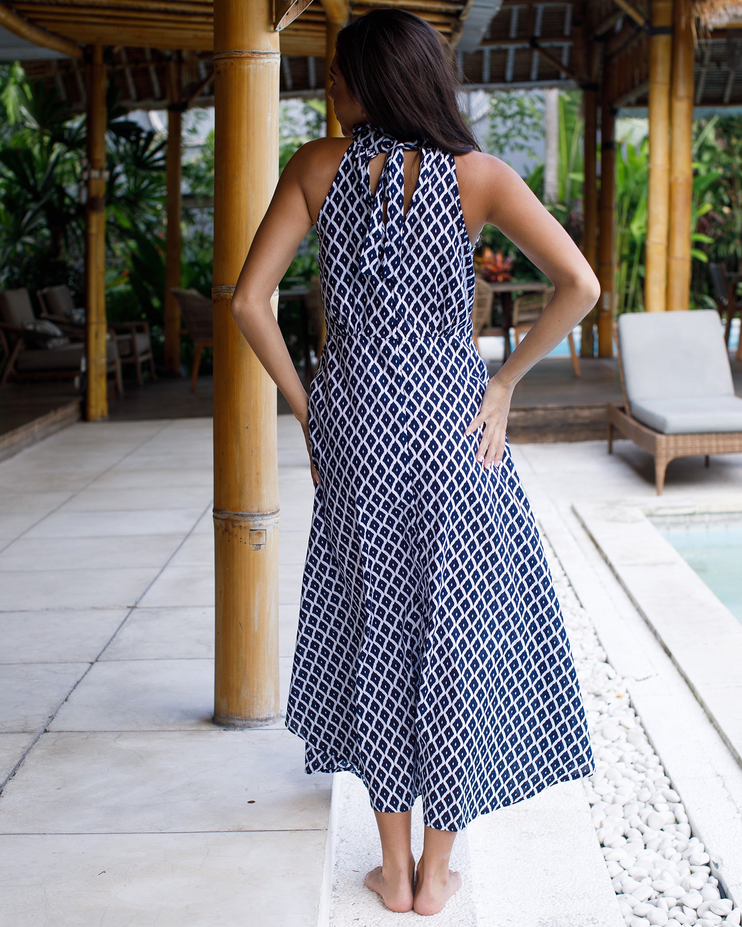 Metis Navy Trellis Cotton