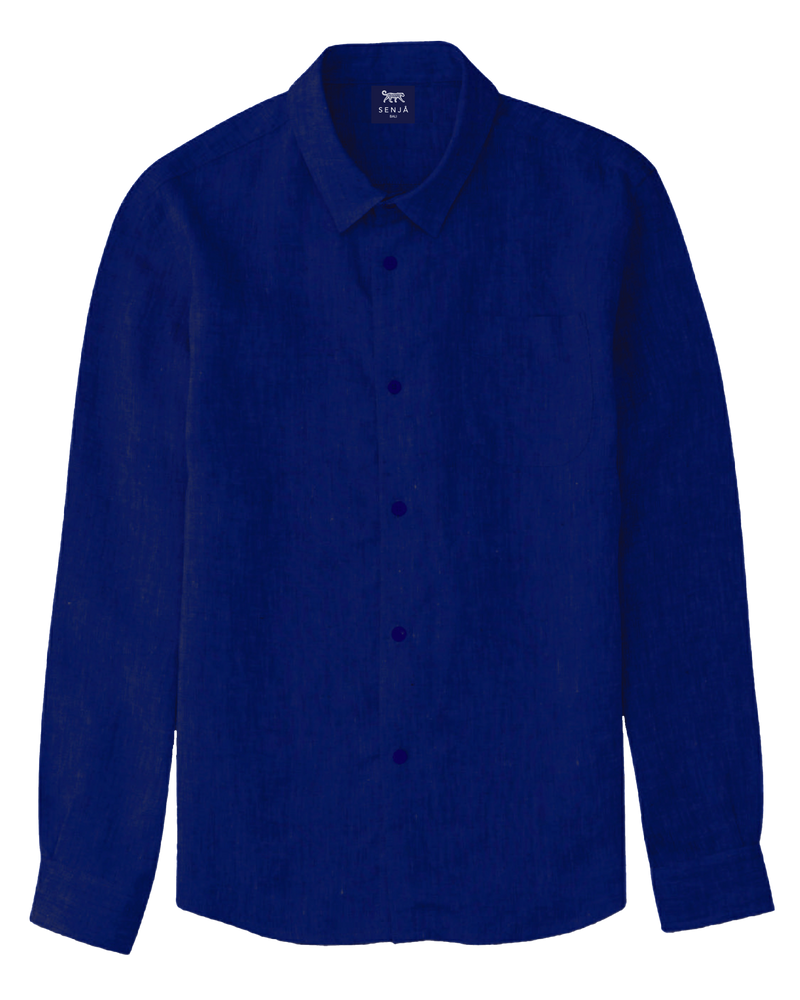 MUSTIQUE MEN'S LINEN SHIRT - MIDNIGHT