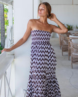 St Tropez Dress/ Skirt - Chocolate Chevron