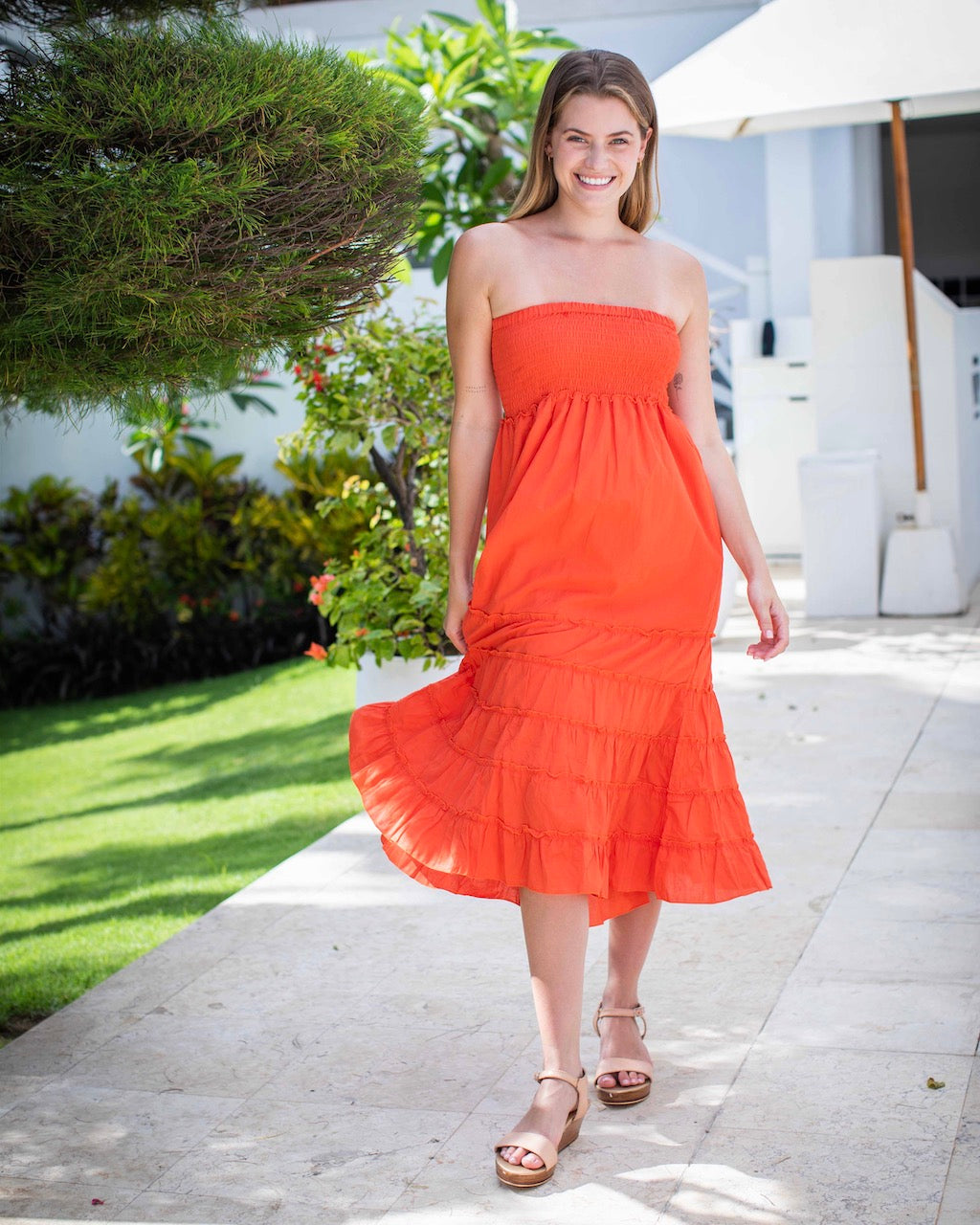 St Tropez Dress/Skirt - Vermillion Orange