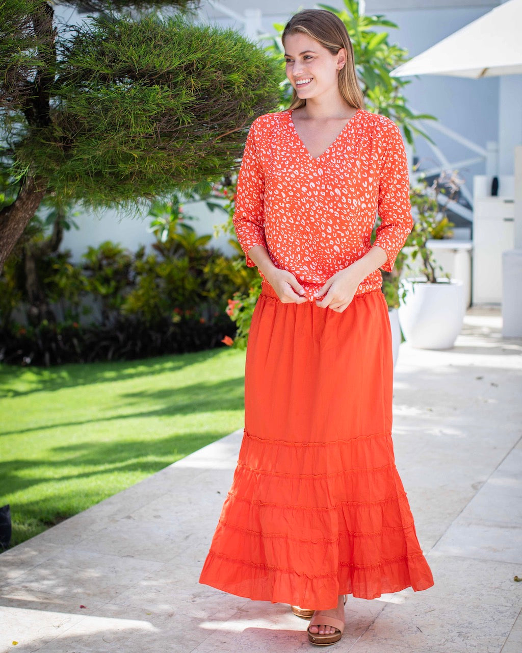 St Tropez Dress/Skirt - Vermillion Orange