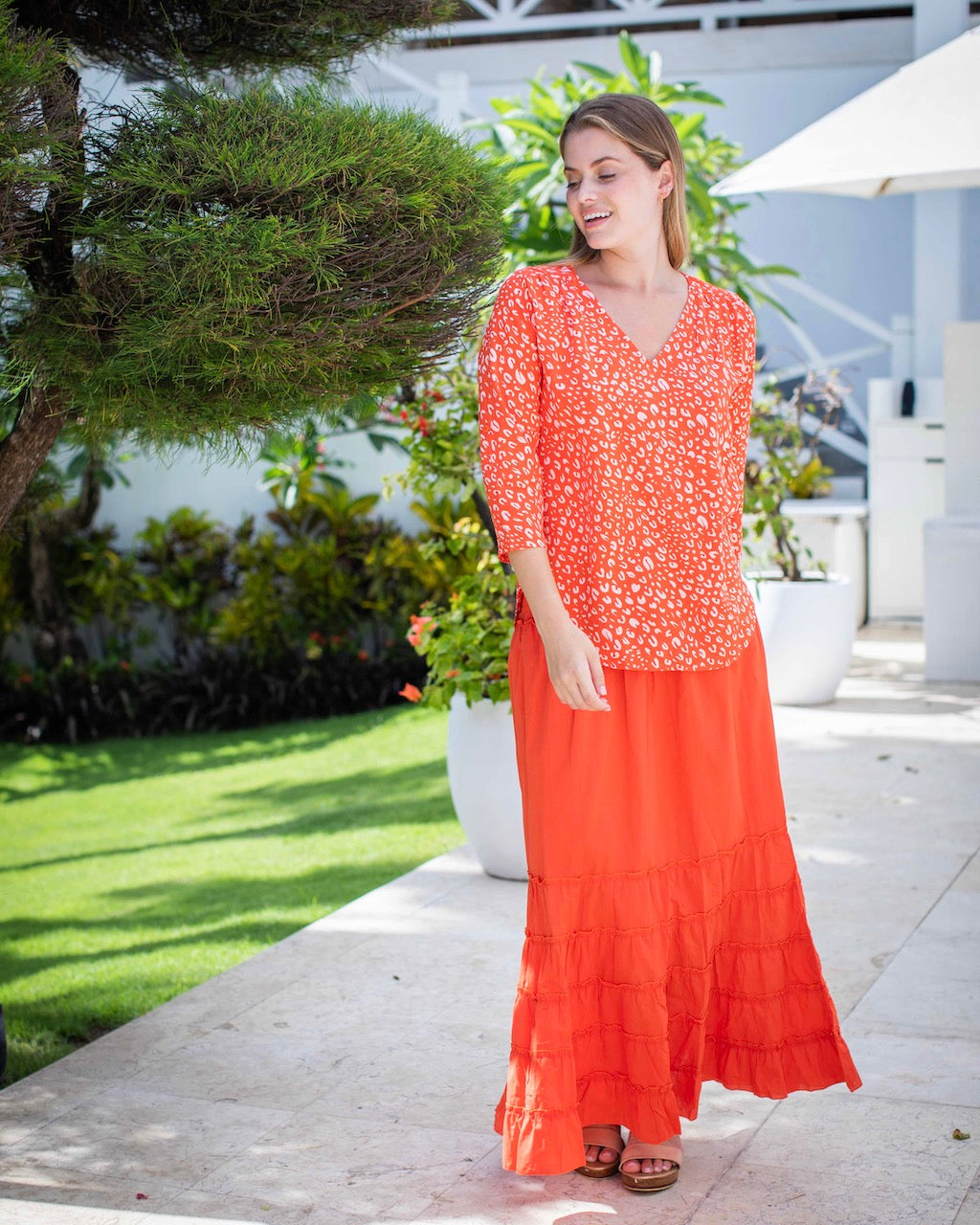 St Tropez Dress/Skirt - Vermillion Orange