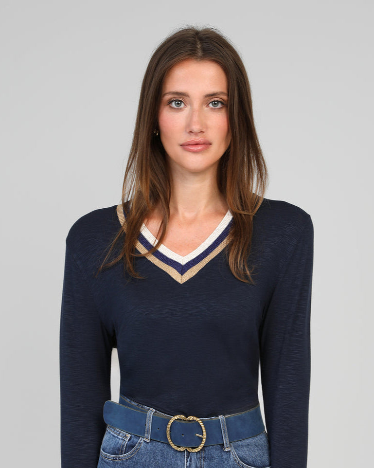 Tongali Top - Navy