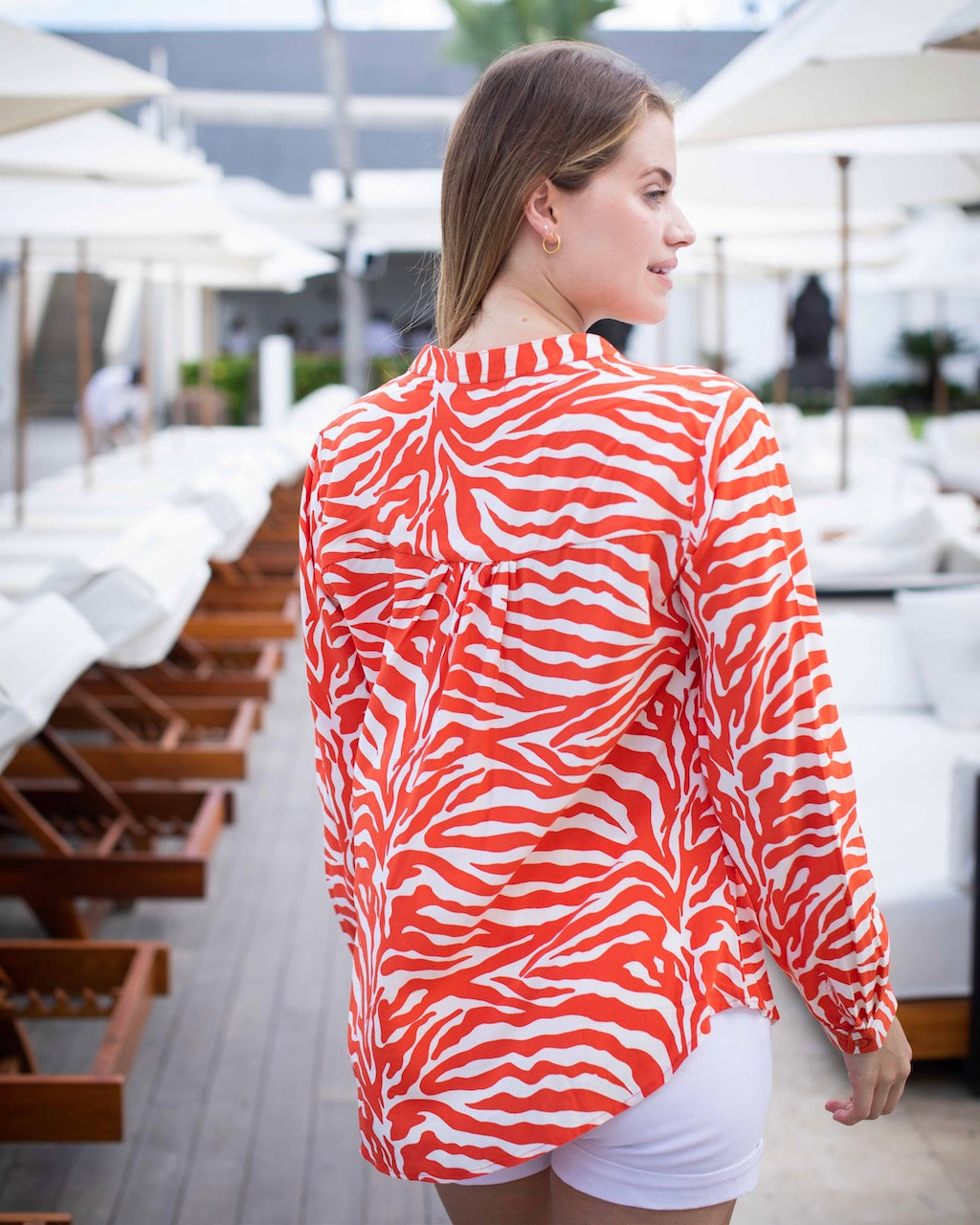 Tilly Top - Orange Zebra