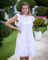Verona Dress - White Cotton