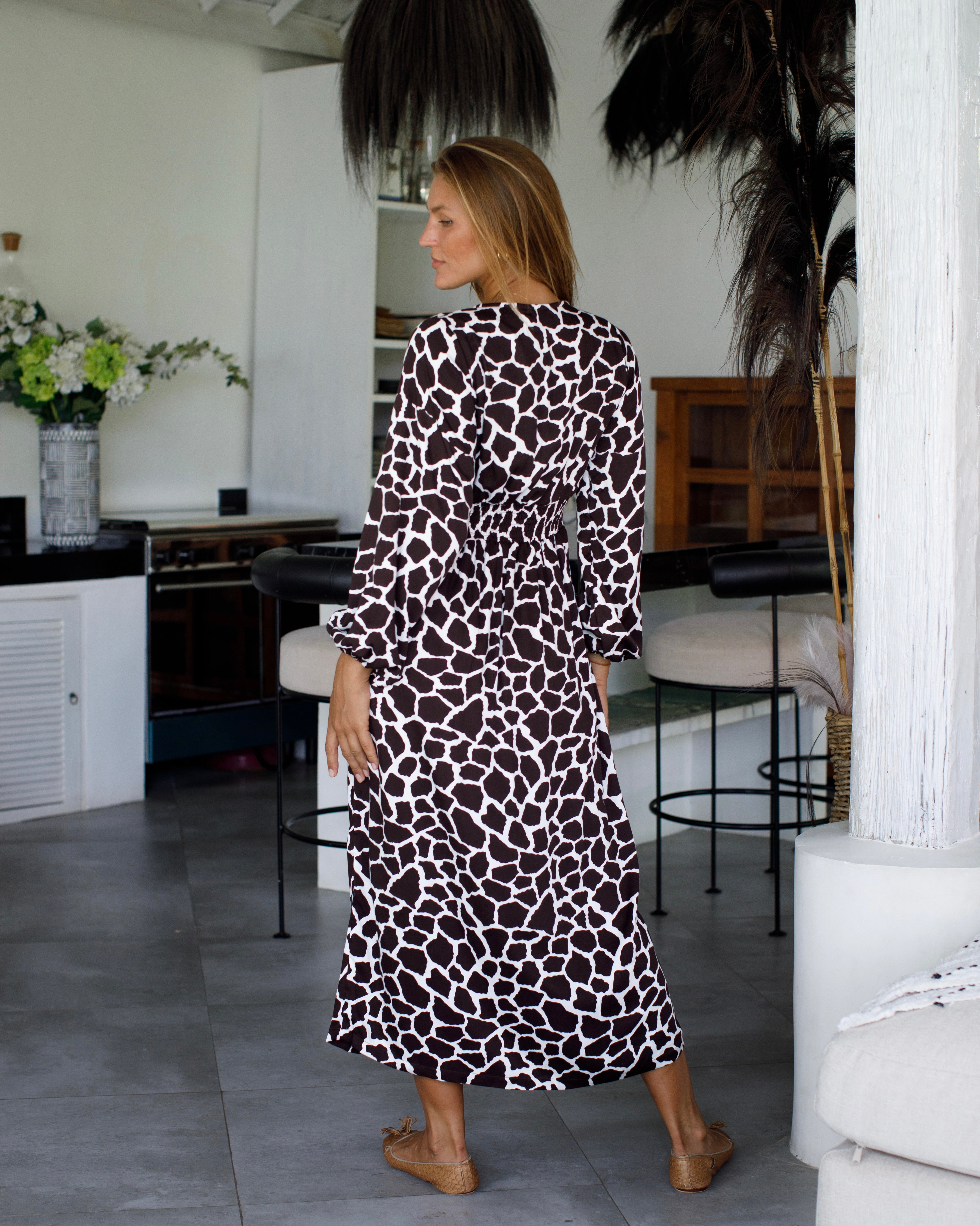 Willa Dress - Coffee Giraffe