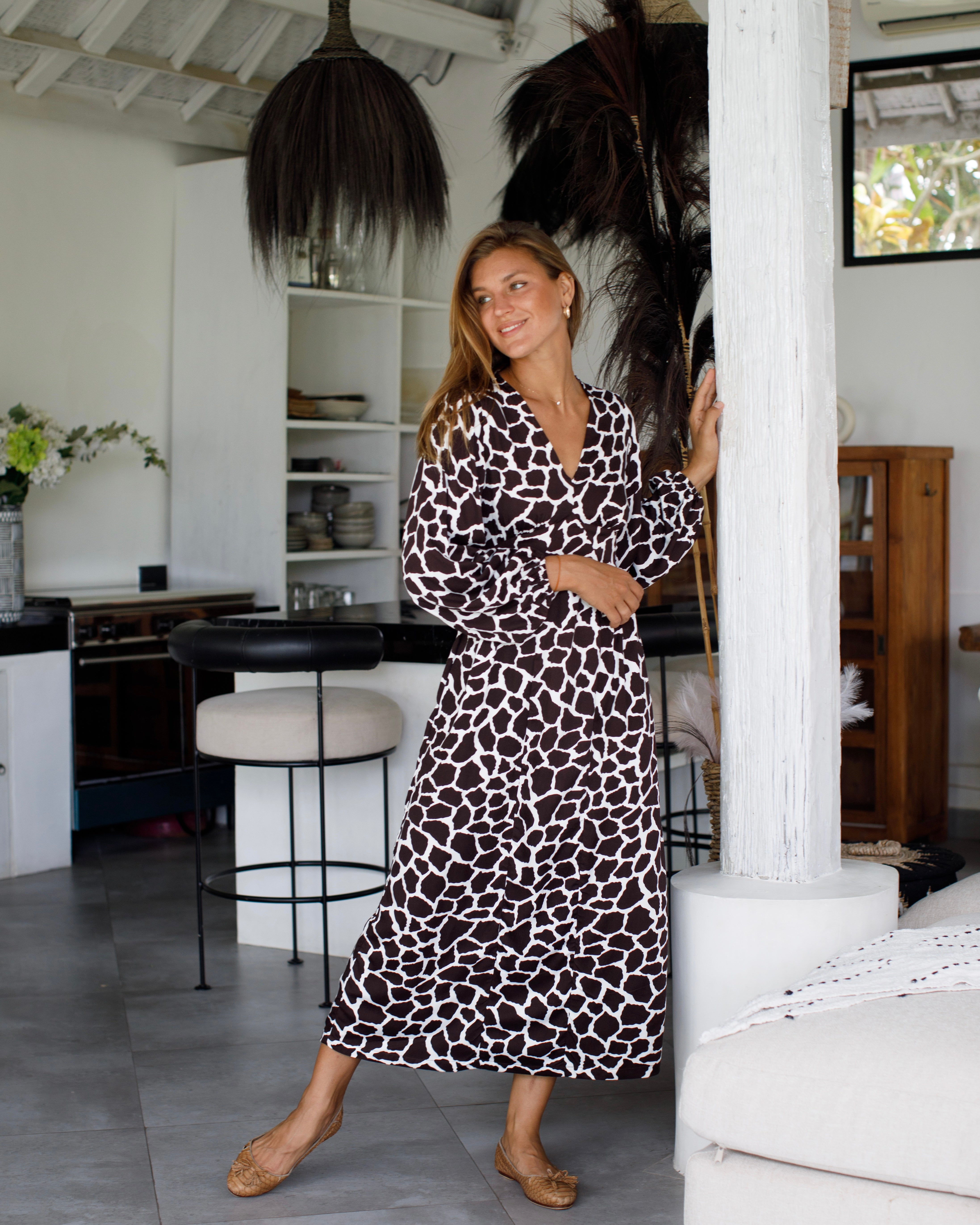 Willa Dress - Coffee Giraffe