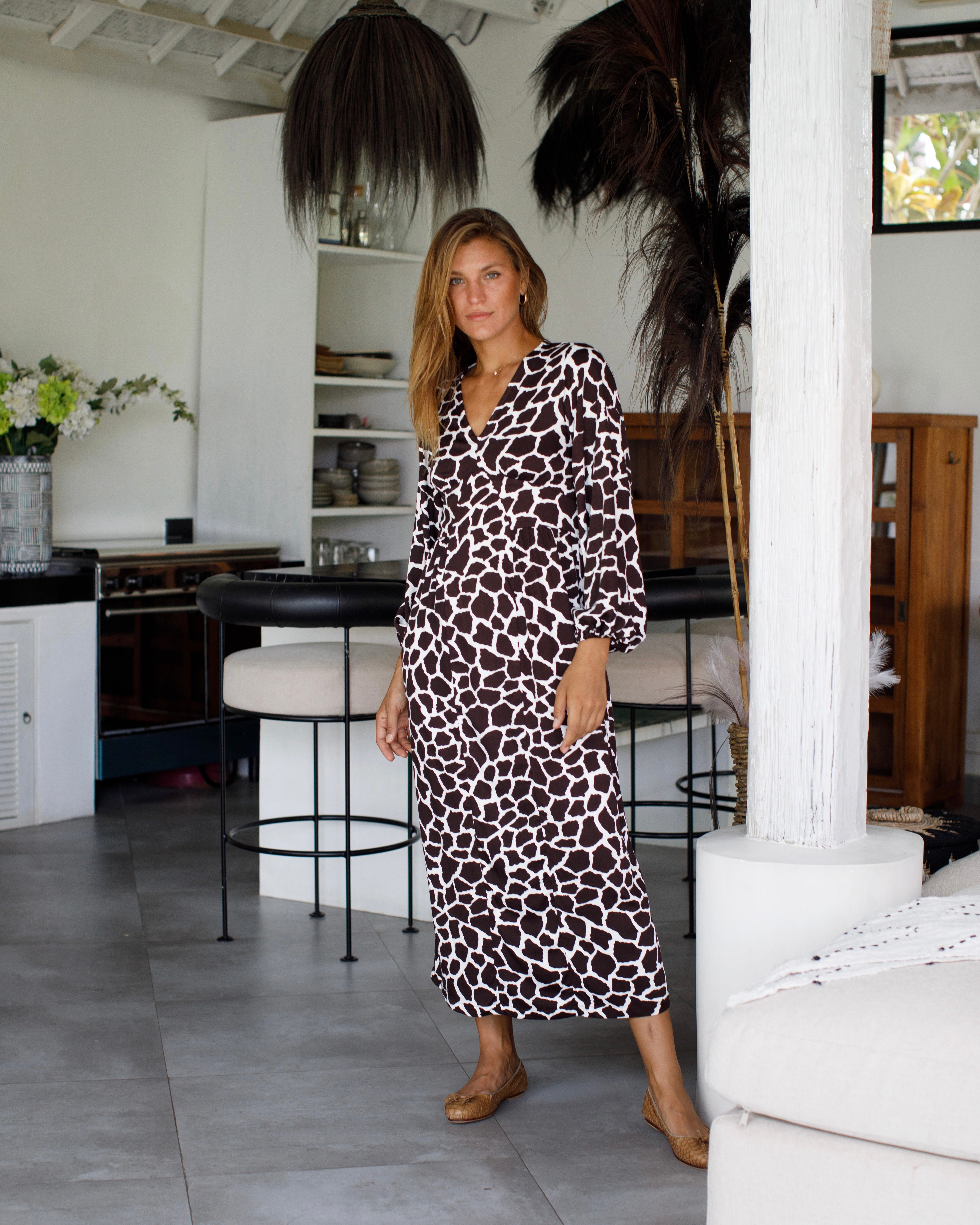 Willa Dress - Coffee Giraffe