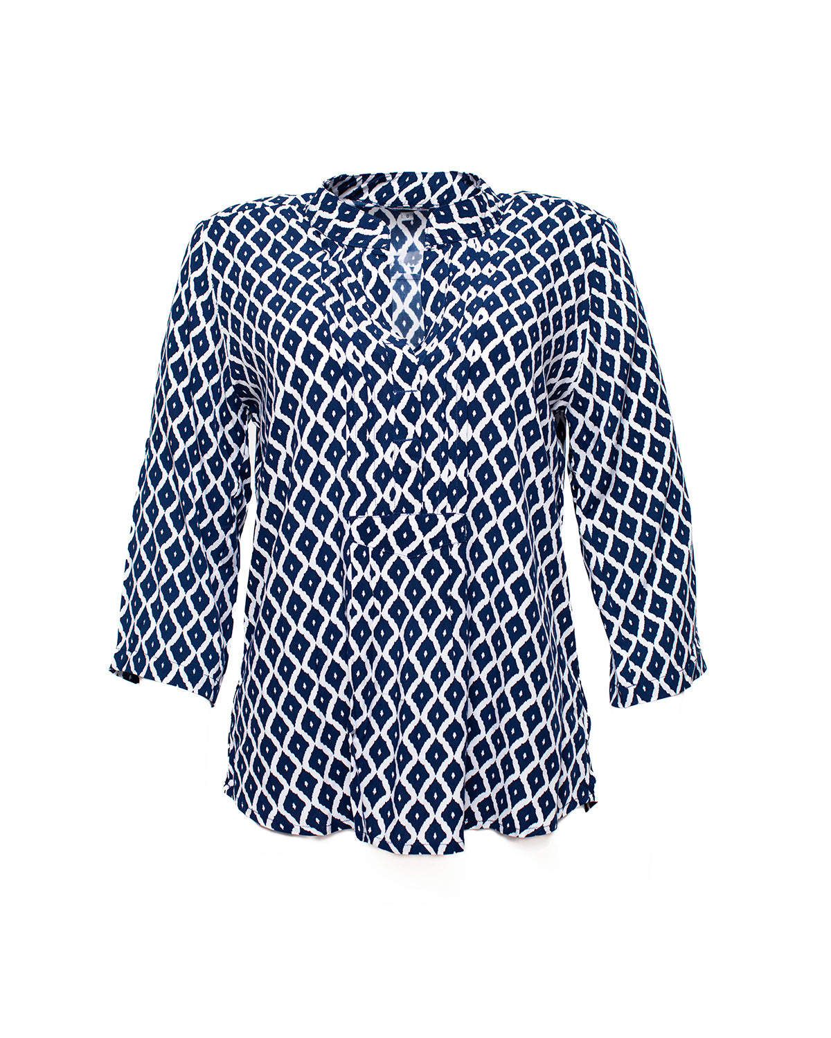 Carlie Top - Navy Trellis