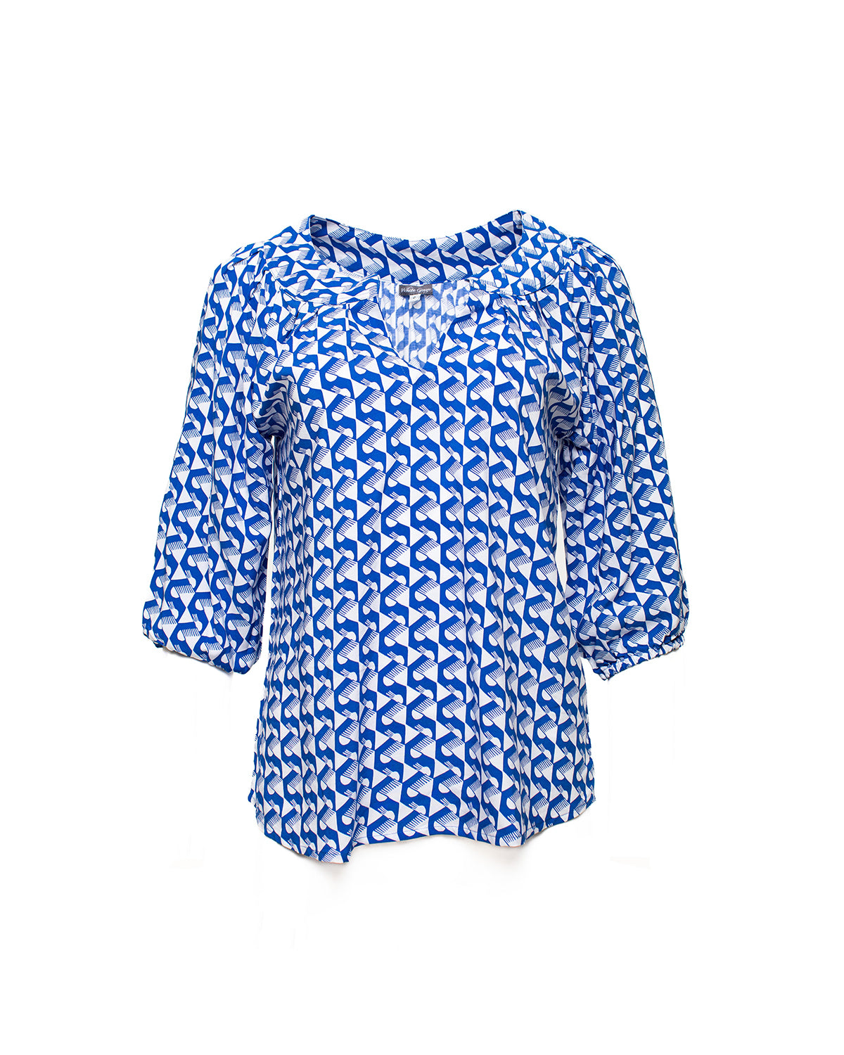 Pippa Top - Cobalt Circle Geo