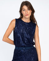 Andreana Sequin Top - Marine