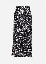 Gino Printed Skirt With Slit - Black and White