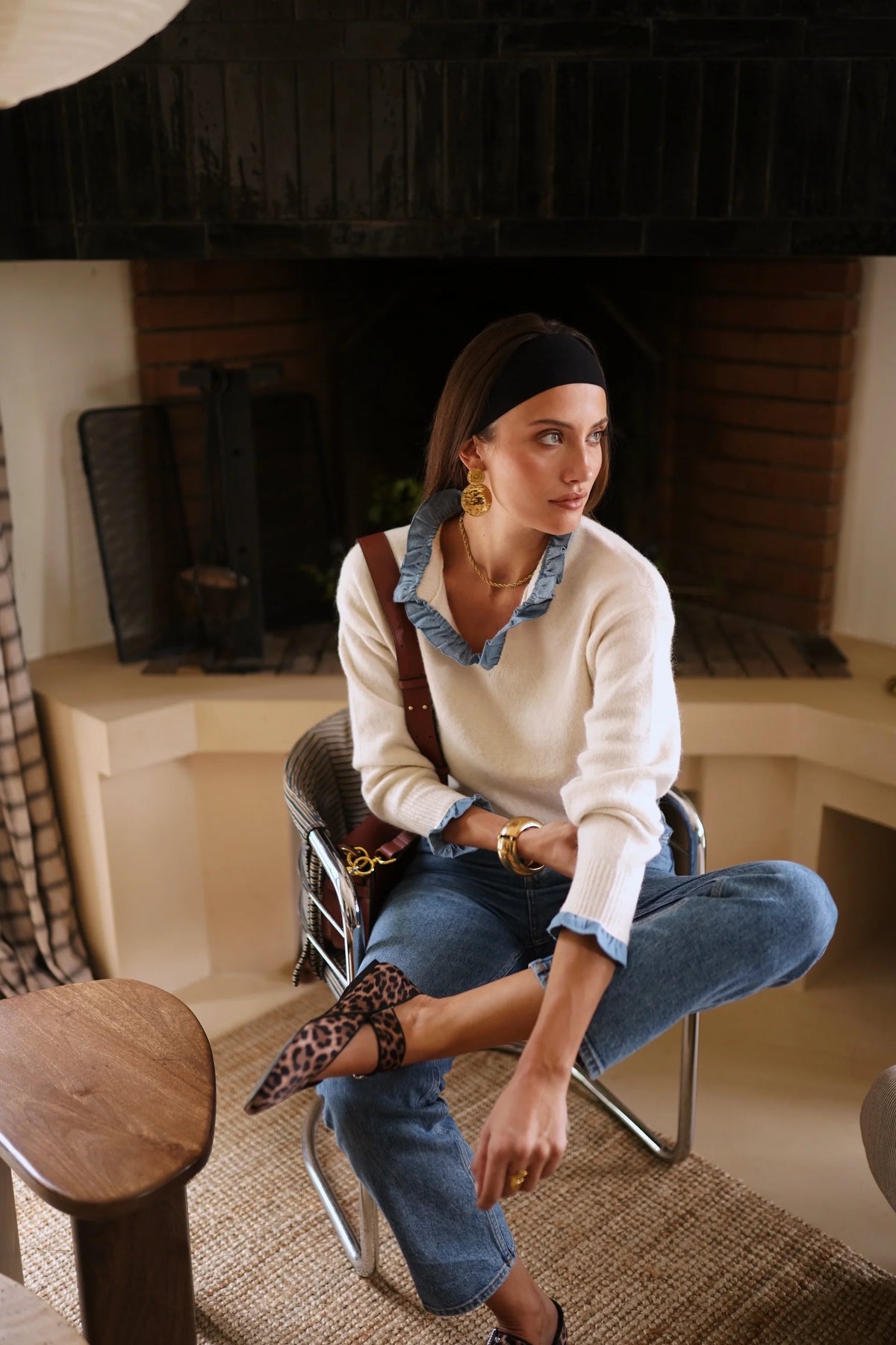 Noemie Knit - Cream Denim
