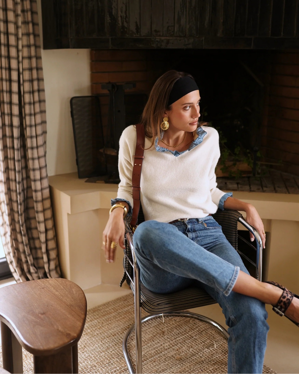 Noemie Knit - Cream Denim