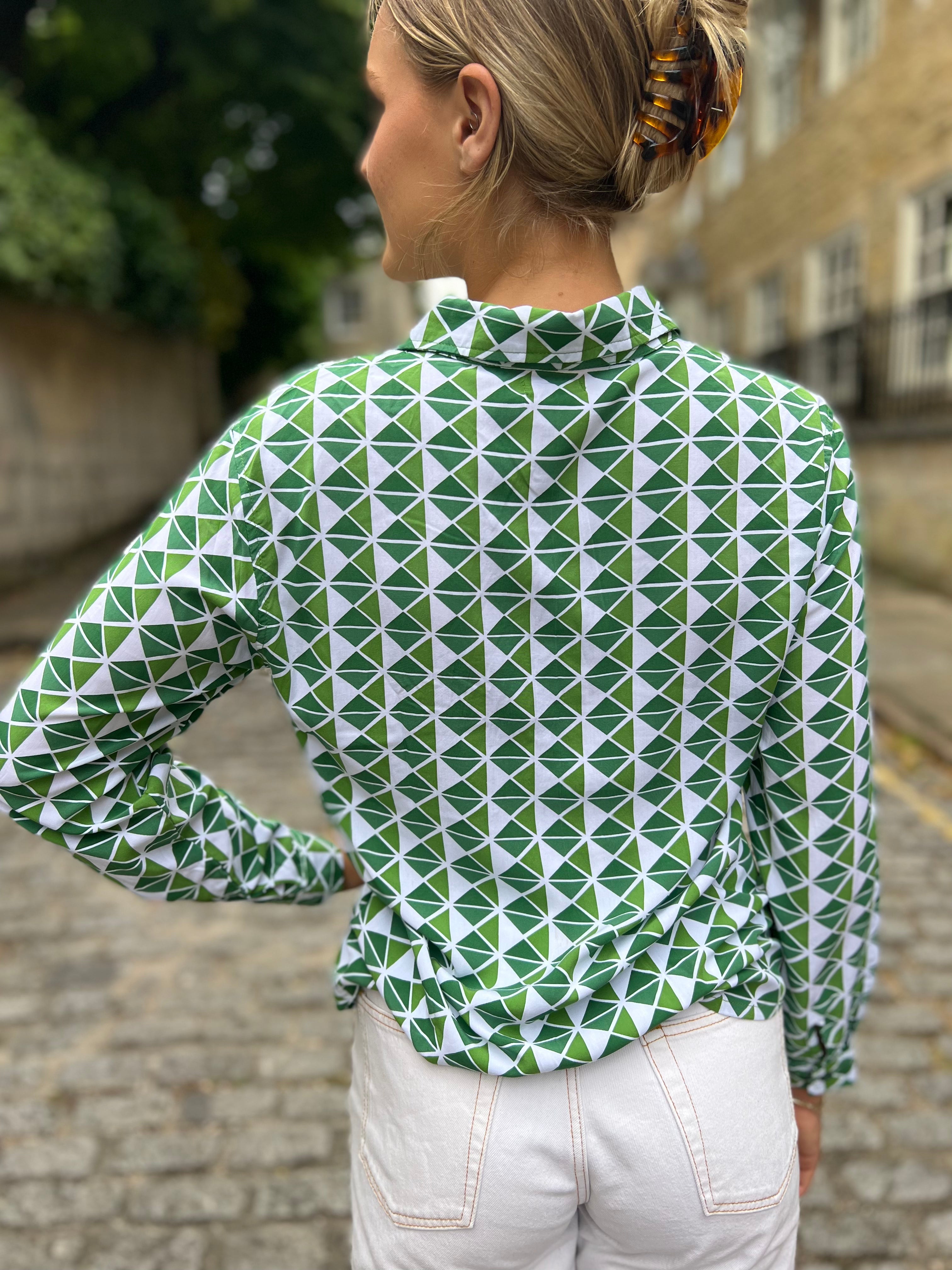 Firenze Shirt - Green Triangle