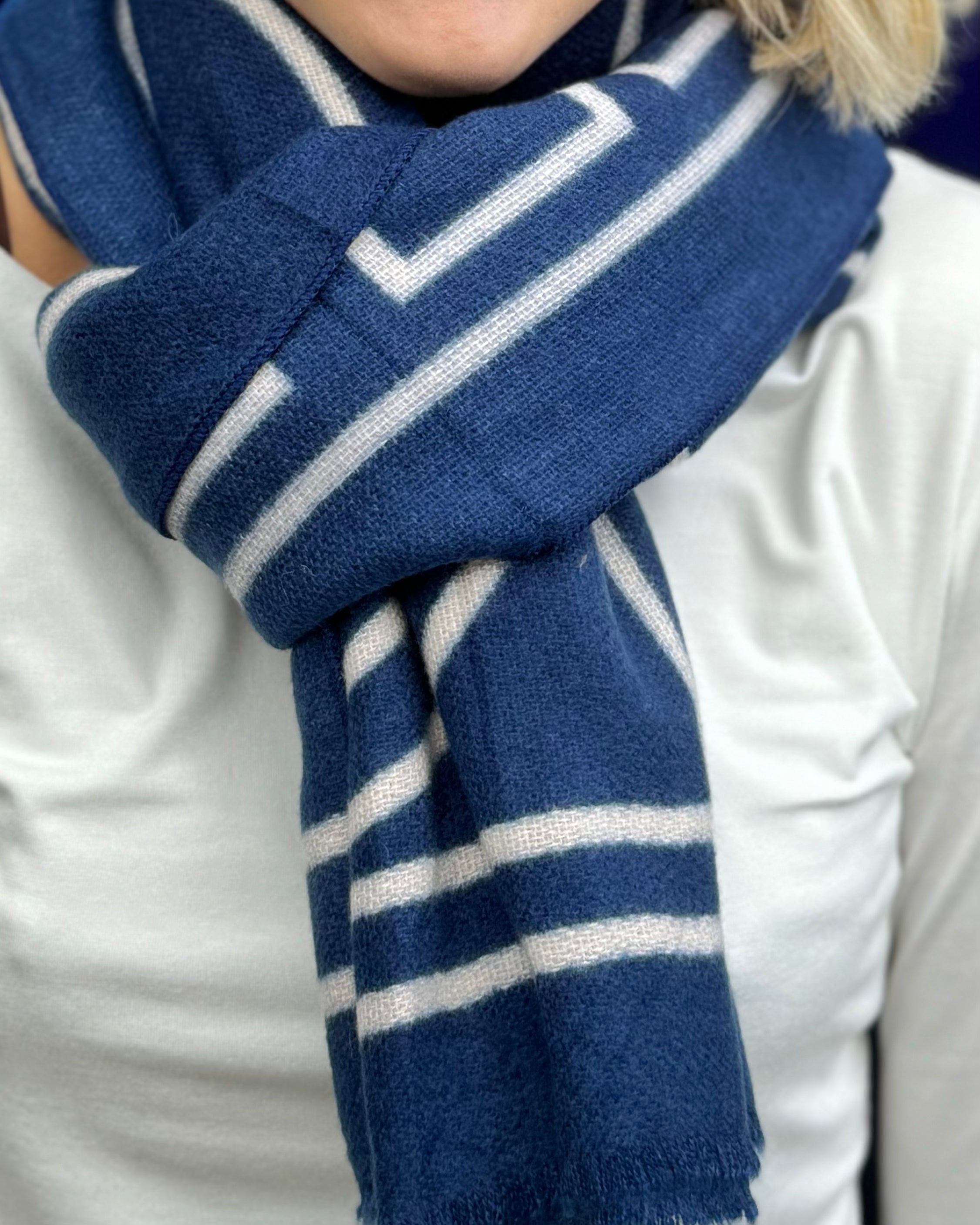 Geometric Scarf - Blue