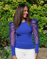 Bella Top - Cobalt Voile