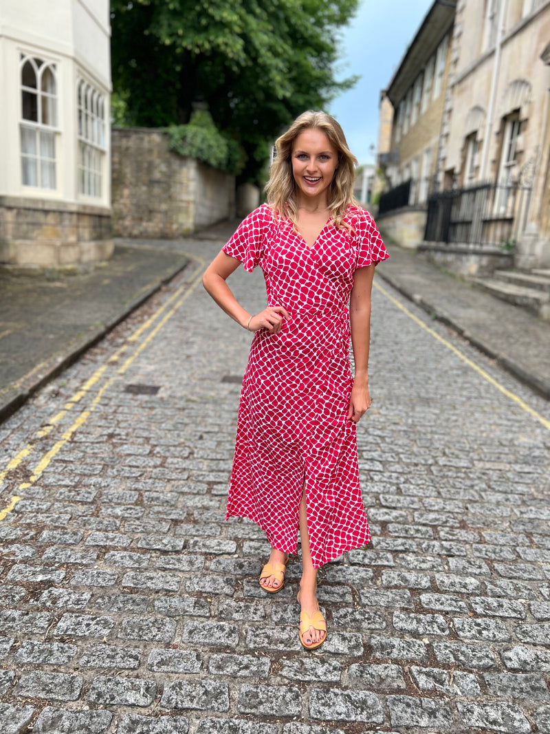 Sloane Dress - Raspberry Net