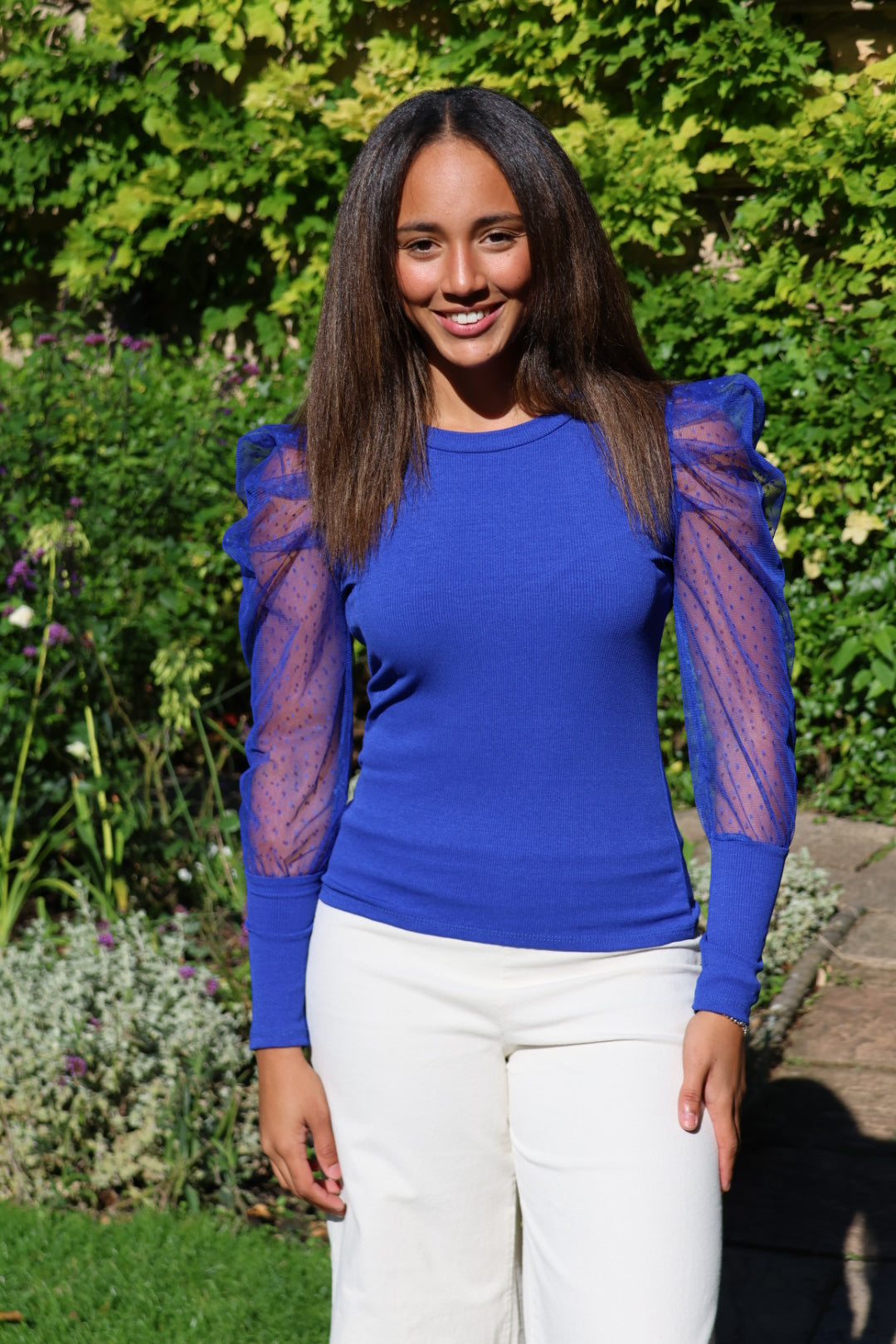 Bella Top - Cobalt Voile