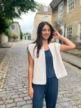 Lea - Short Open Cardigan - Ecru