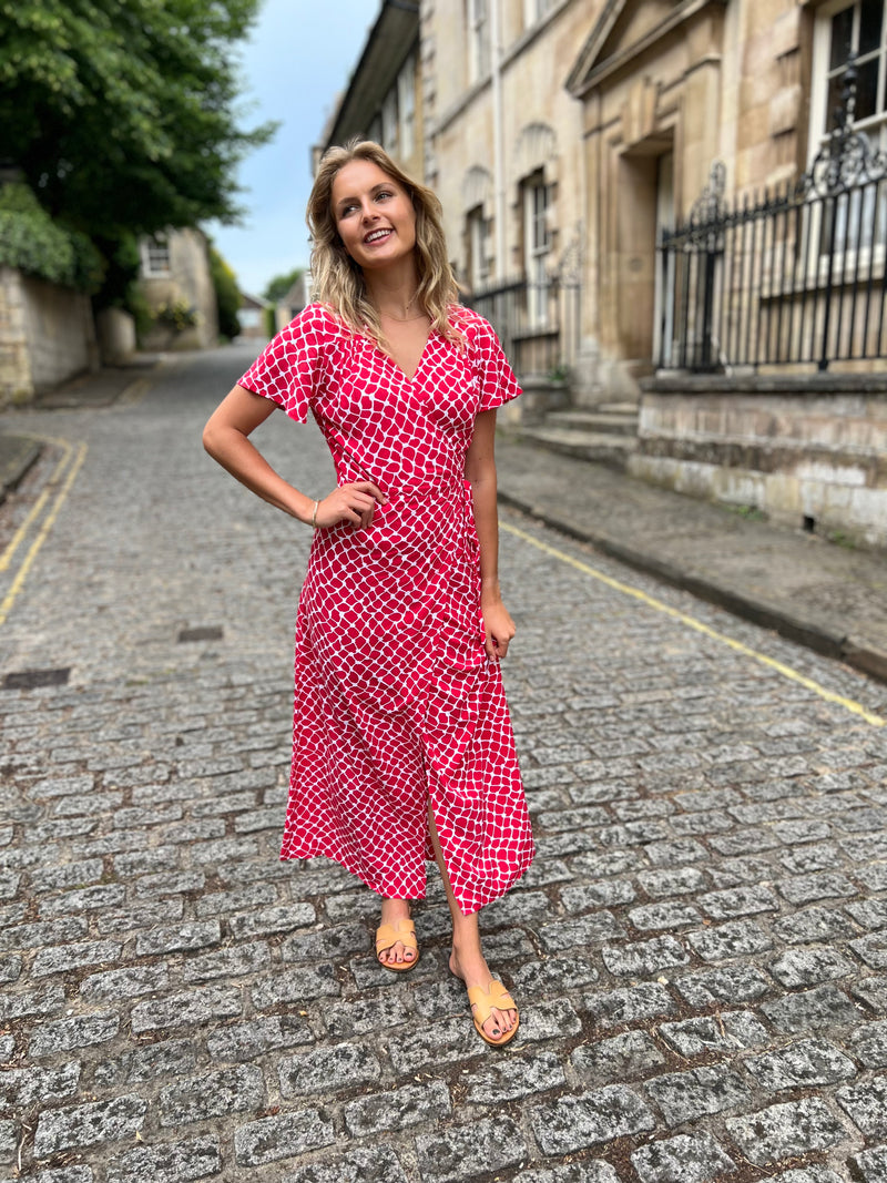 Sloane Dress - Raspberry Net