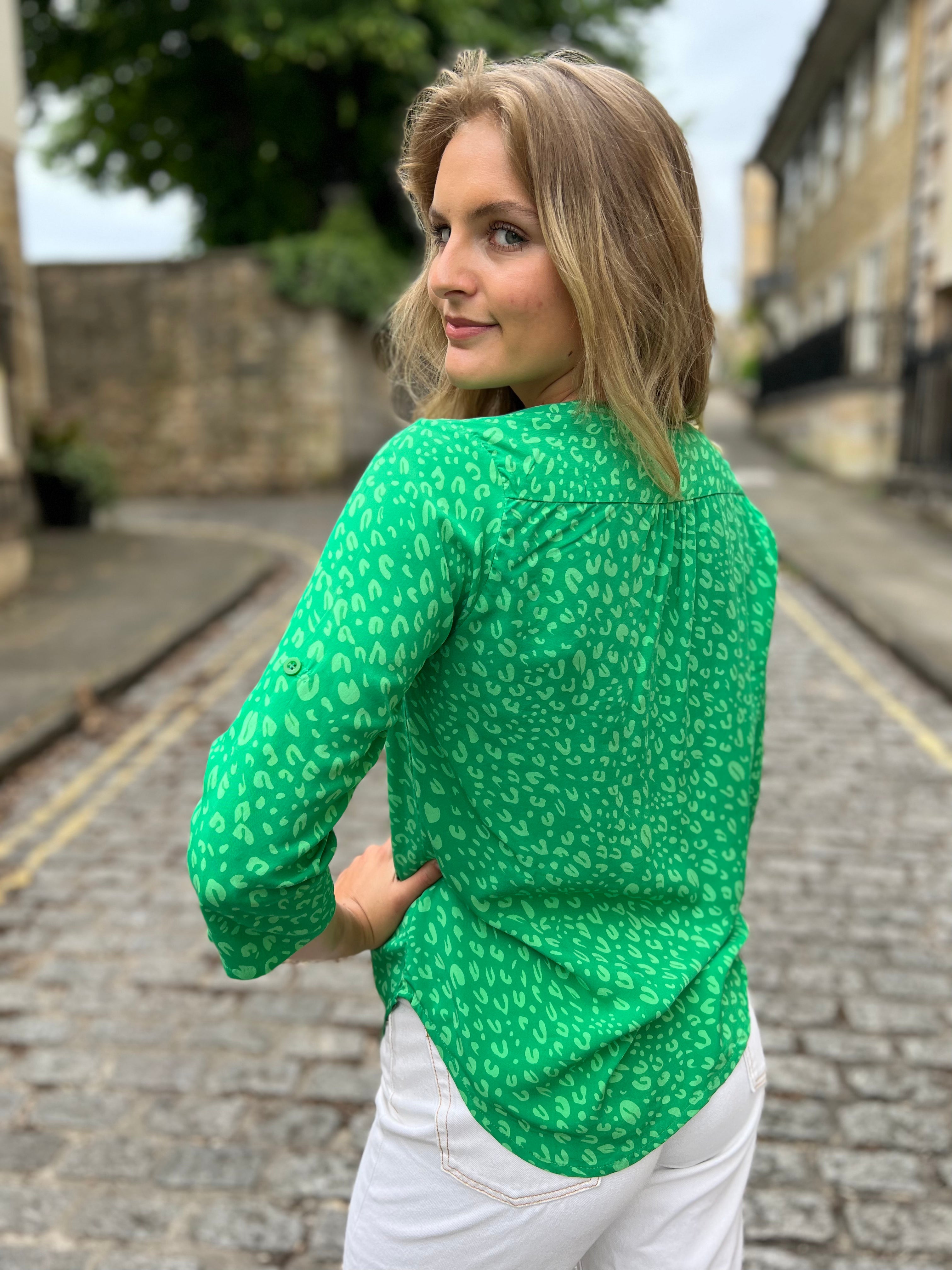 Lizzie Top - Green Petal