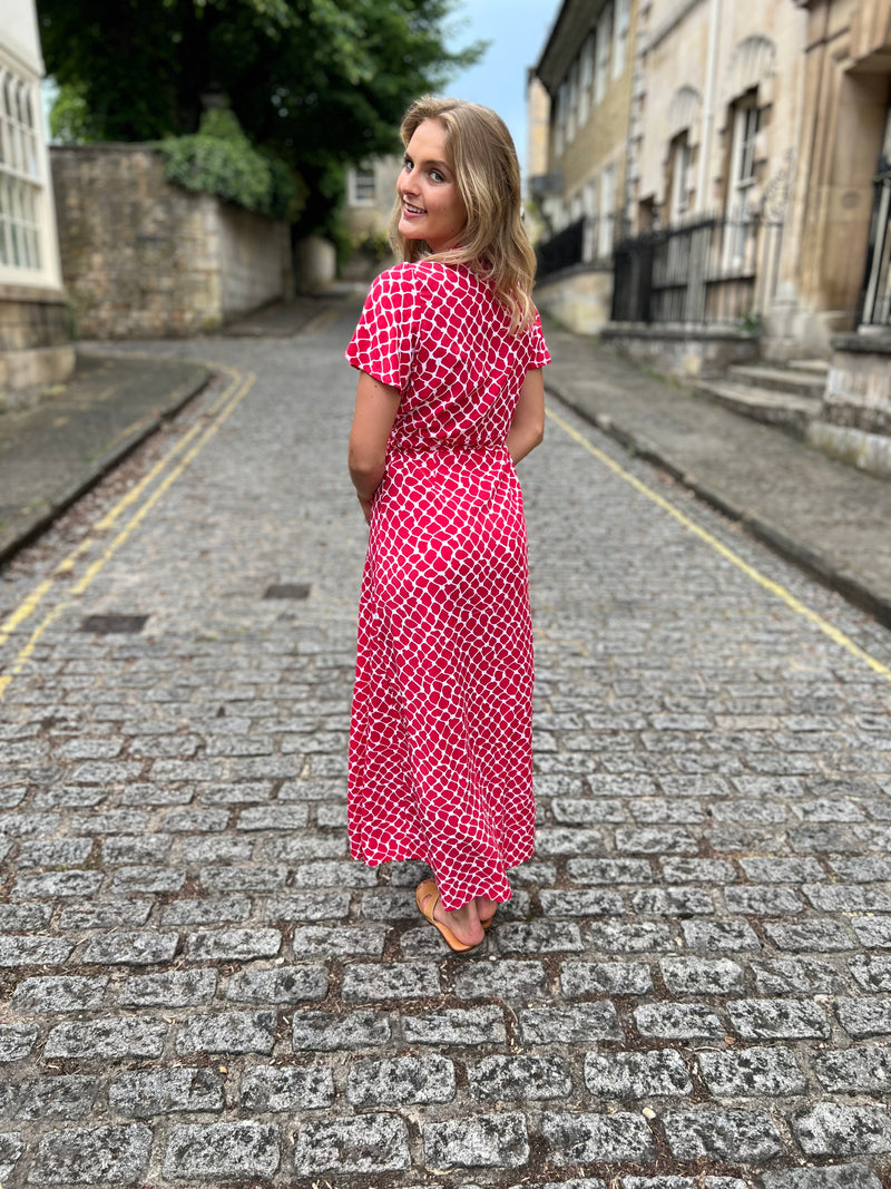 Sloane Dress - Raspberry Net