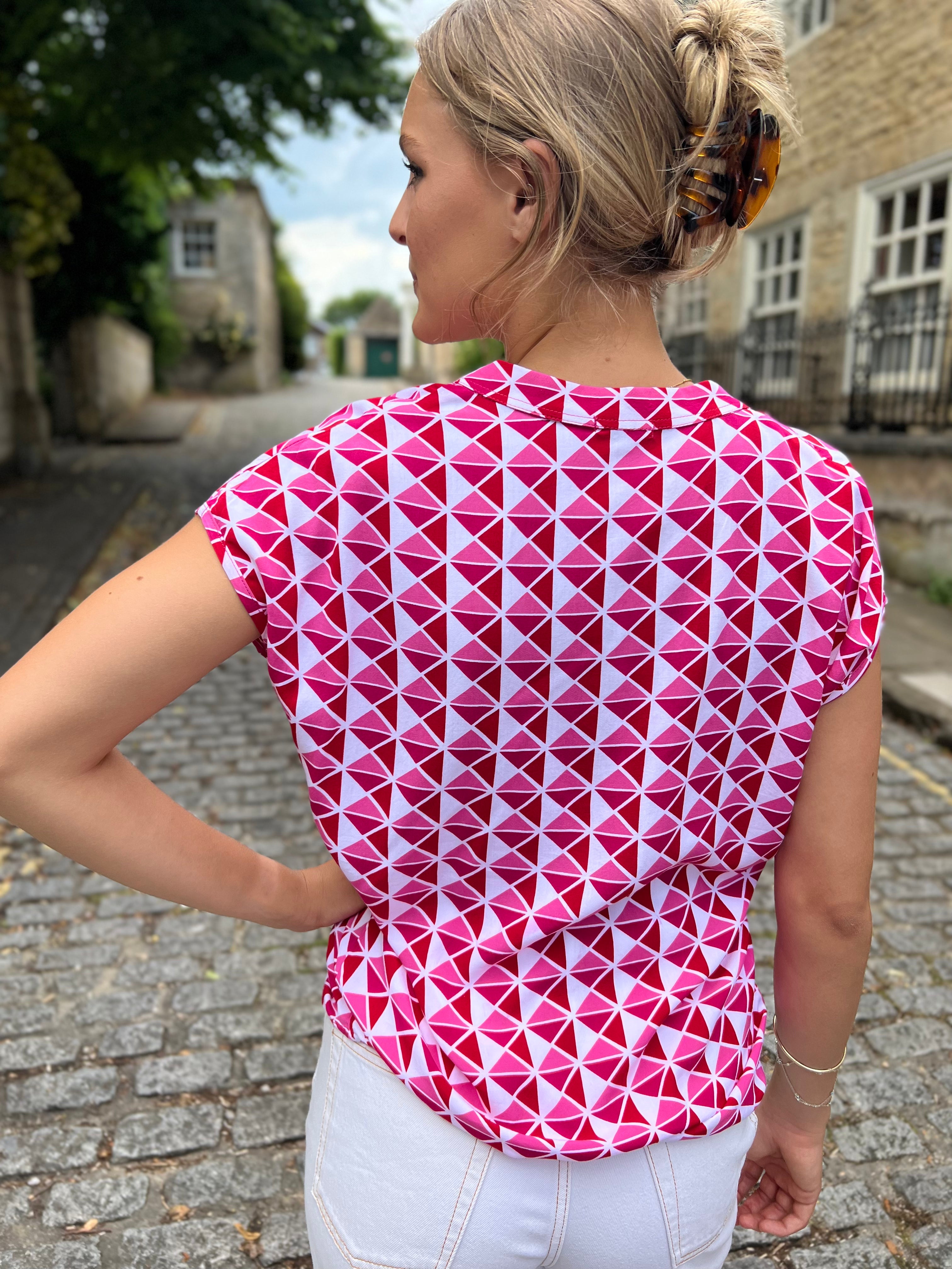 Amanda Top - Pink Triangle