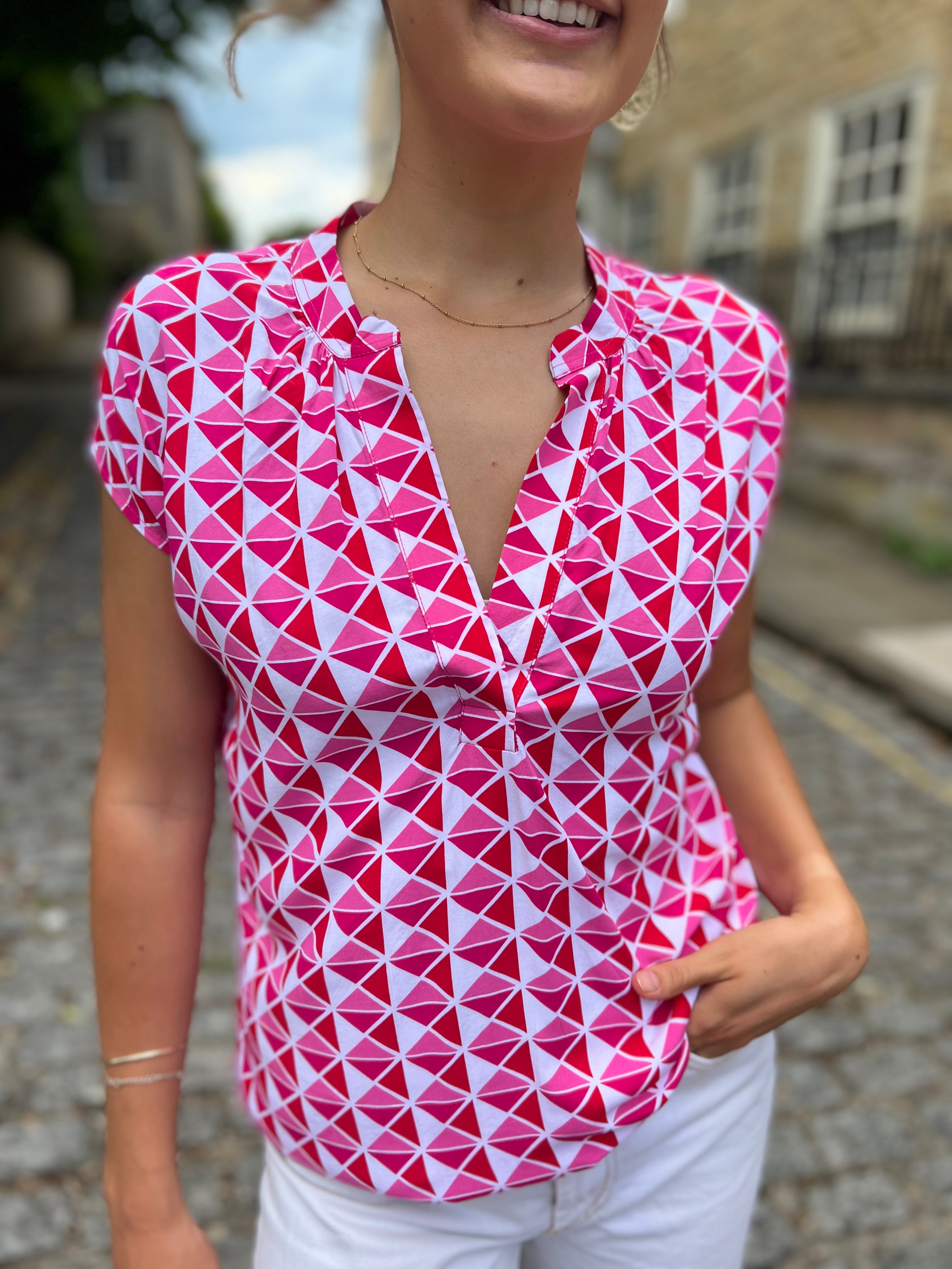 Amanda Top - Pink Triangle