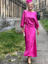 Wallis - Satin Batwing Top - Pink