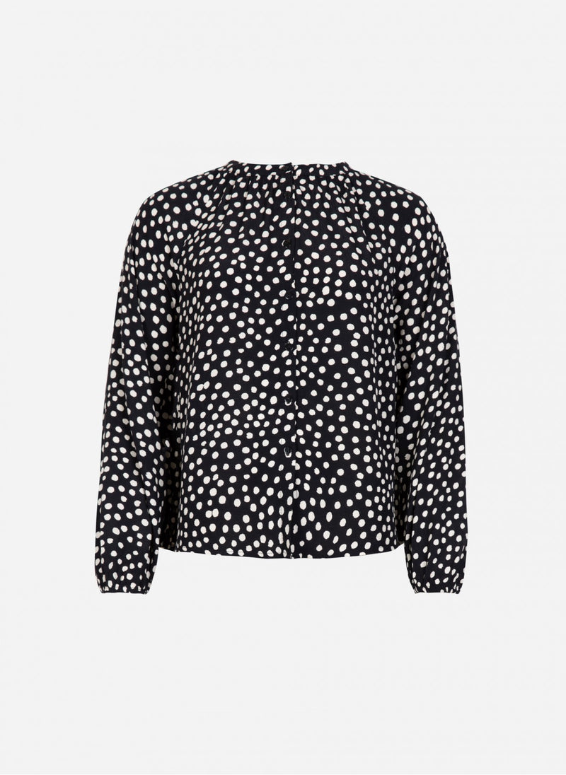 Kasseli Printed Blouse - Black and White