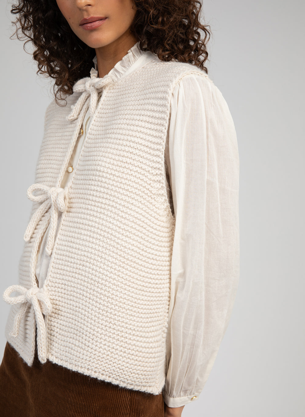 Legringa Cardigan - Ecru