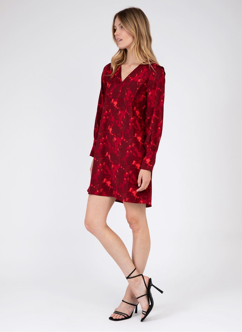 Oustine Short Dress - Red