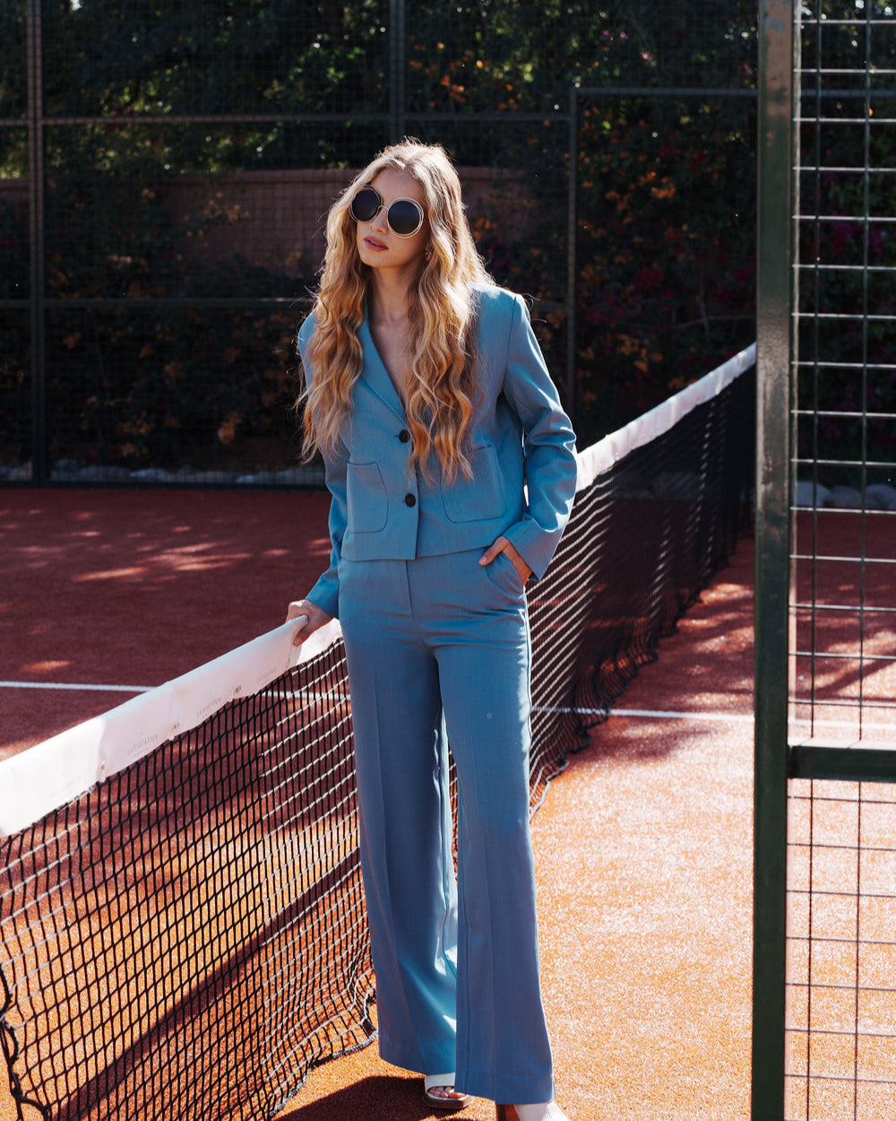 Perlino Trousers - Sky