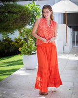 St Tropez Dress/Skirt - Vermillion Orange