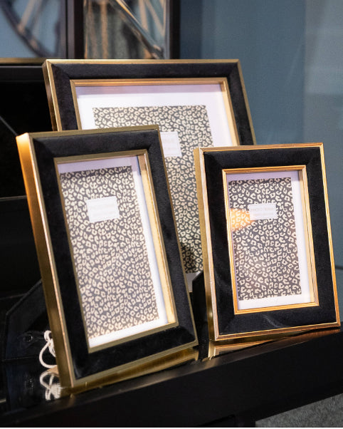 Black Velvet with Gold Frame 4x6