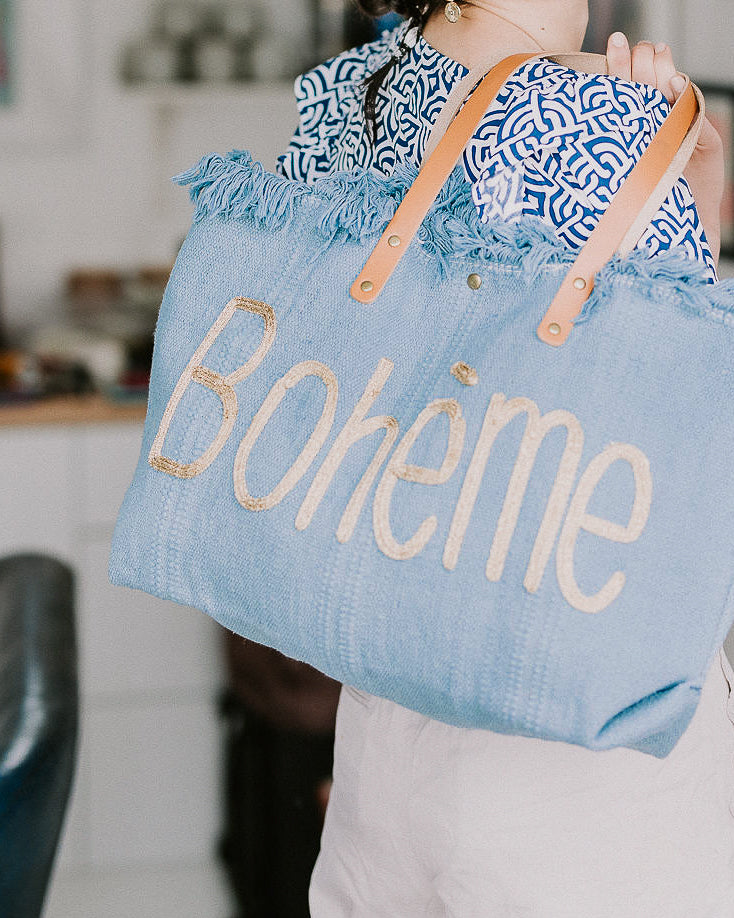 Boheme Tote Bag - Cornflower Blue