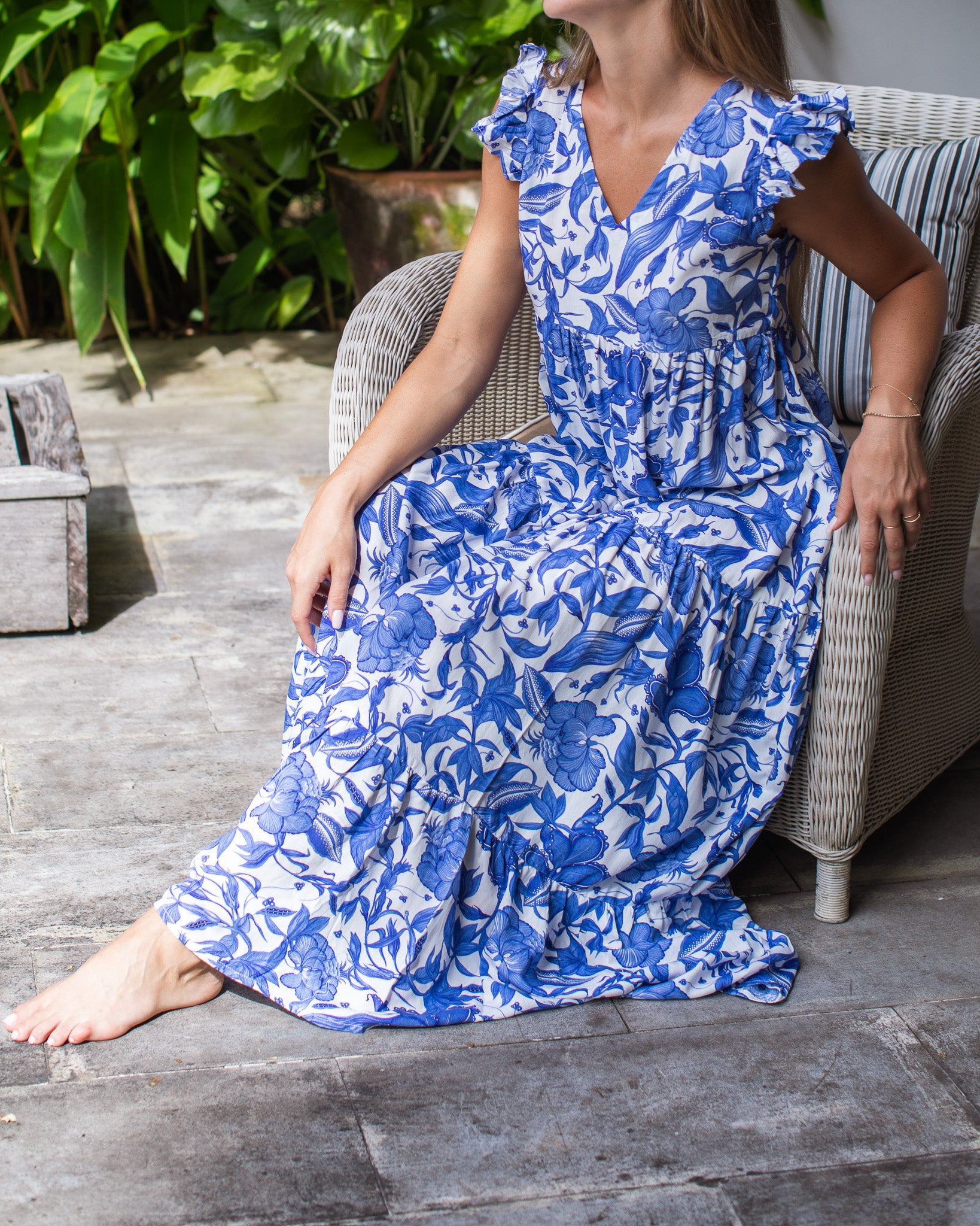 Astrid Maxi Dress - Blue Chintz