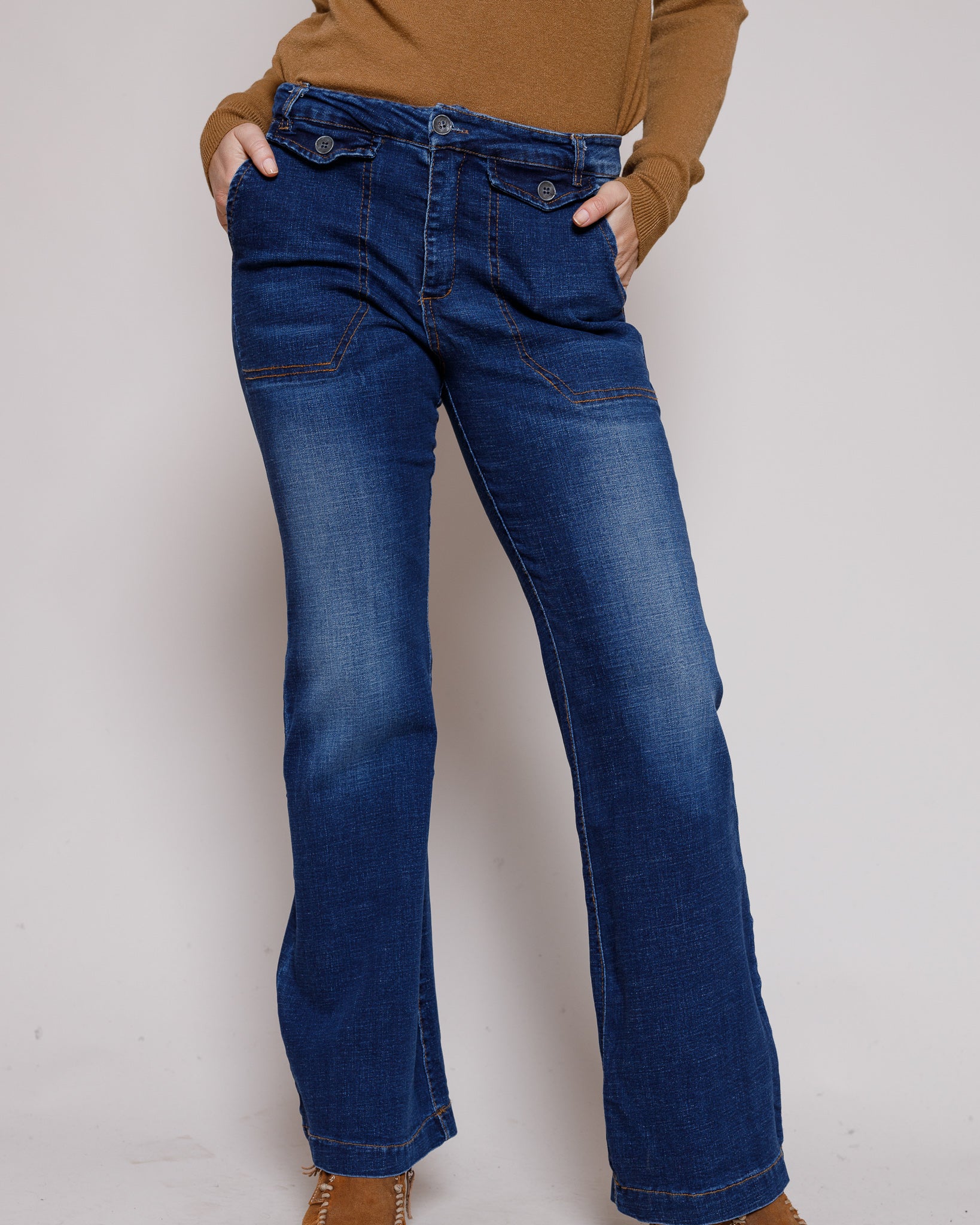 Beau Stretch Denim Flared Jeans