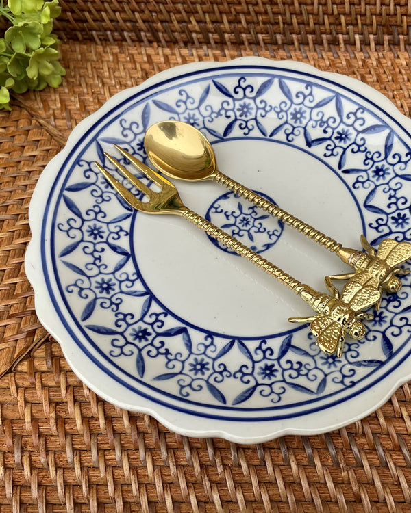 Blue & White Floral Side Plate