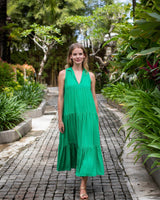 Cosima Dress - Green Crinkle